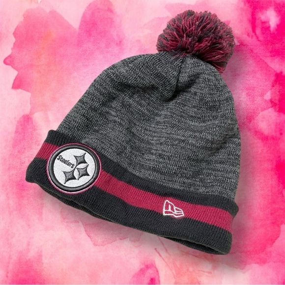 Pittsburgh Steelers New Era Sideline Breast Cancer Awareness (BCA) Knit Hat - Picture 6 of 7
